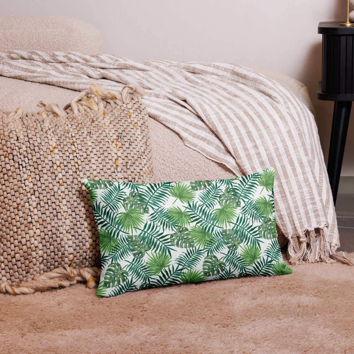 Home - Pillows & Throws Tropical Leaves Premium Throw Pillow San Rocco Italia