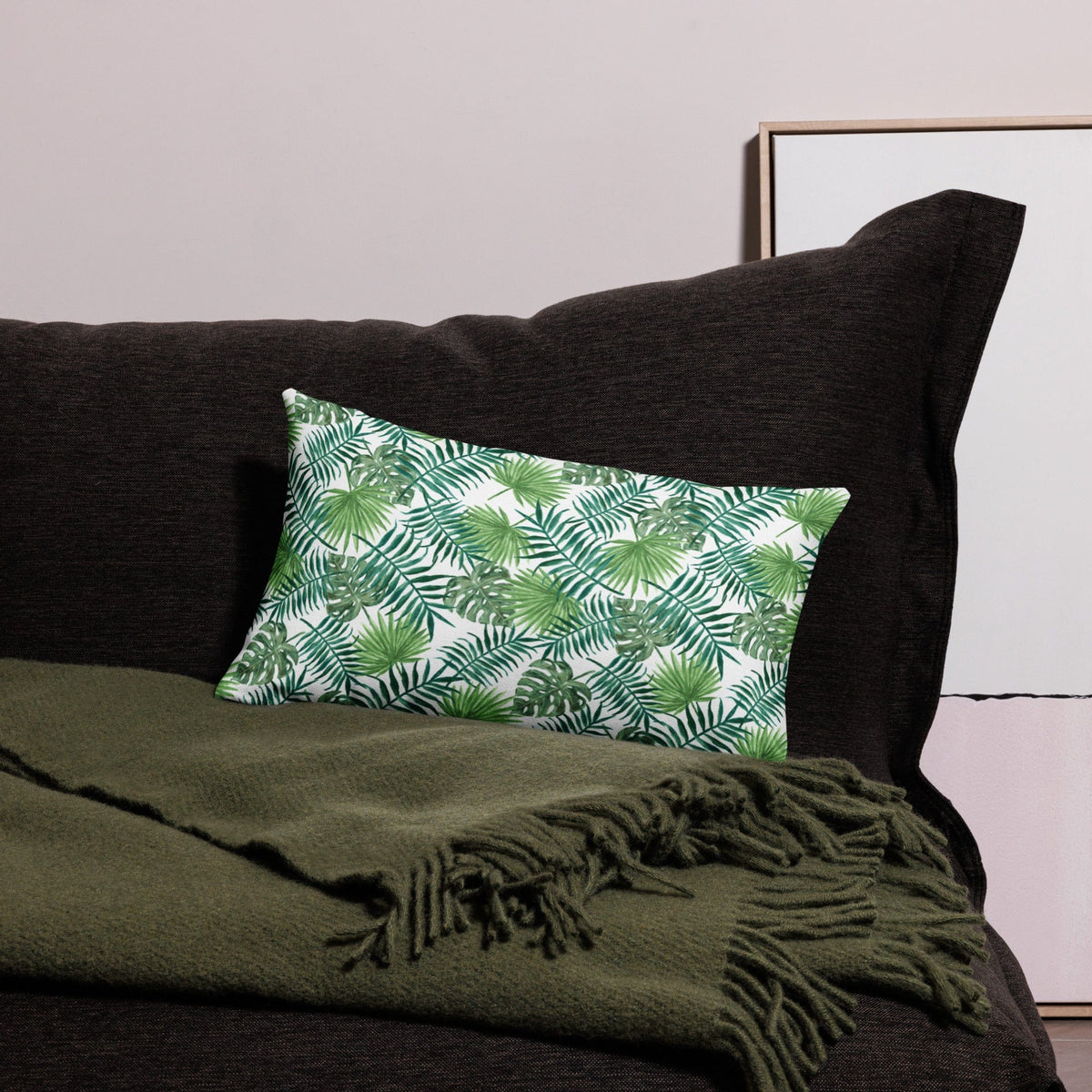 Home - Pillows & Throws Tropical Leaves Premium Throw Pillow San Rocco Italia