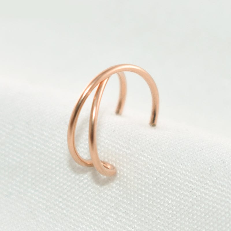 Criss Cross Lip Ring | Handmade 14K Gold Filled or 925 Sterling Silver - Jewelry & Accessories - Earrings - San Rocco Italia