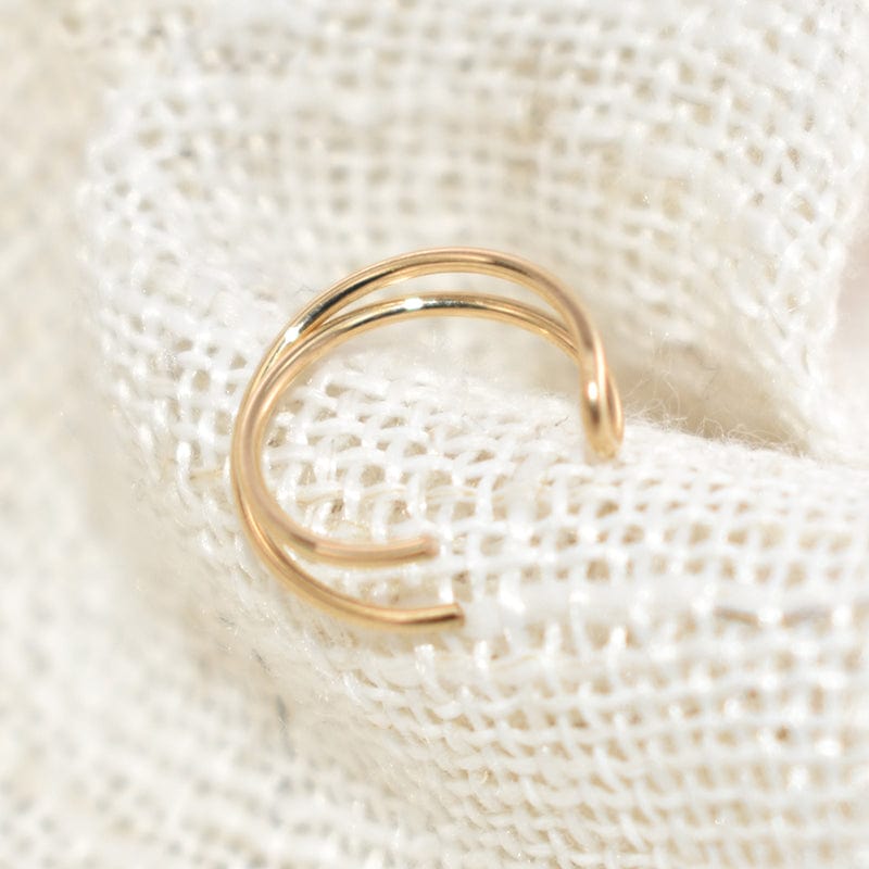 Criss Cross Lip Ring | Handmade 14K Gold Filled or 925 Sterling Silver - Jewelry & Accessories - Earrings - San Rocco Italia