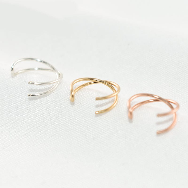 Criss Cross Lip Ring | Handmade 14K Gold Filled or 925 Sterling Silver - Premium Jewelry & Accessories - Earrings - Just €24.95! Shop now at San Rocco Italia