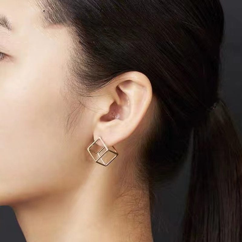 Geometric Box Earrings | Silver 925 - Premium Jewelry & Accessories - Earrings - Just €26.95! Shop now at San Rocco Italia