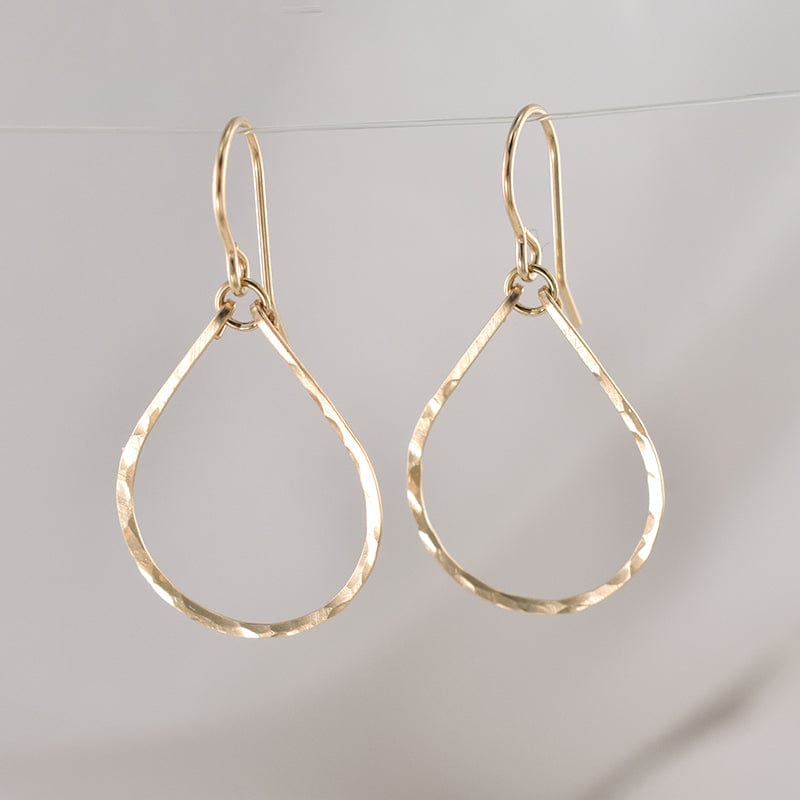 Gold Filled and Sterling Silver Handmade Hammered Teardrop Hoop Earrings - Premium Jewelry & Accessories - Earrings - Just €35.95! Shop now at San Rocco Italia