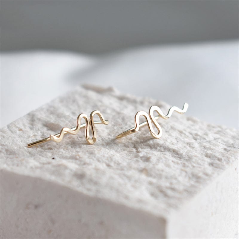Squiggle Ear Climber Earrings | Gold Filled or Sterling Silver - Premium Jewelry & Accessories - Earrings - Just €37.95! Shop now at San Rocco Italia
