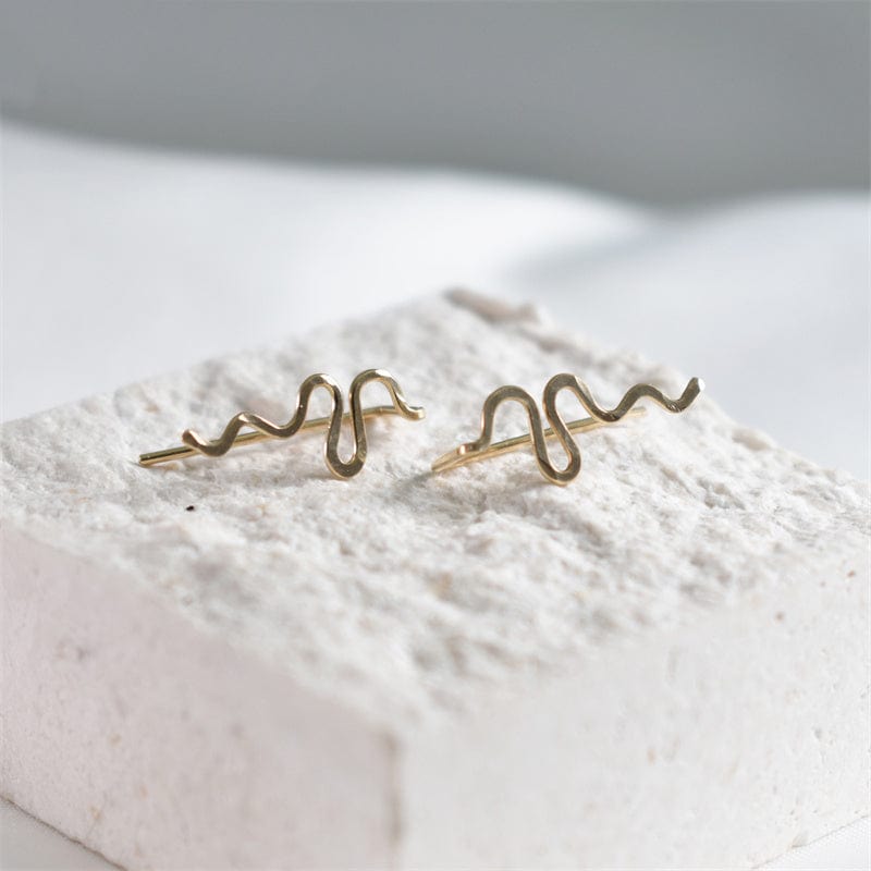 Squiggle Ear Climber Earrings | Gold Filled or Sterling Silver - Premium Jewelry & Accessories - Earrings - Just €37.95! Shop now at San Rocco Italia