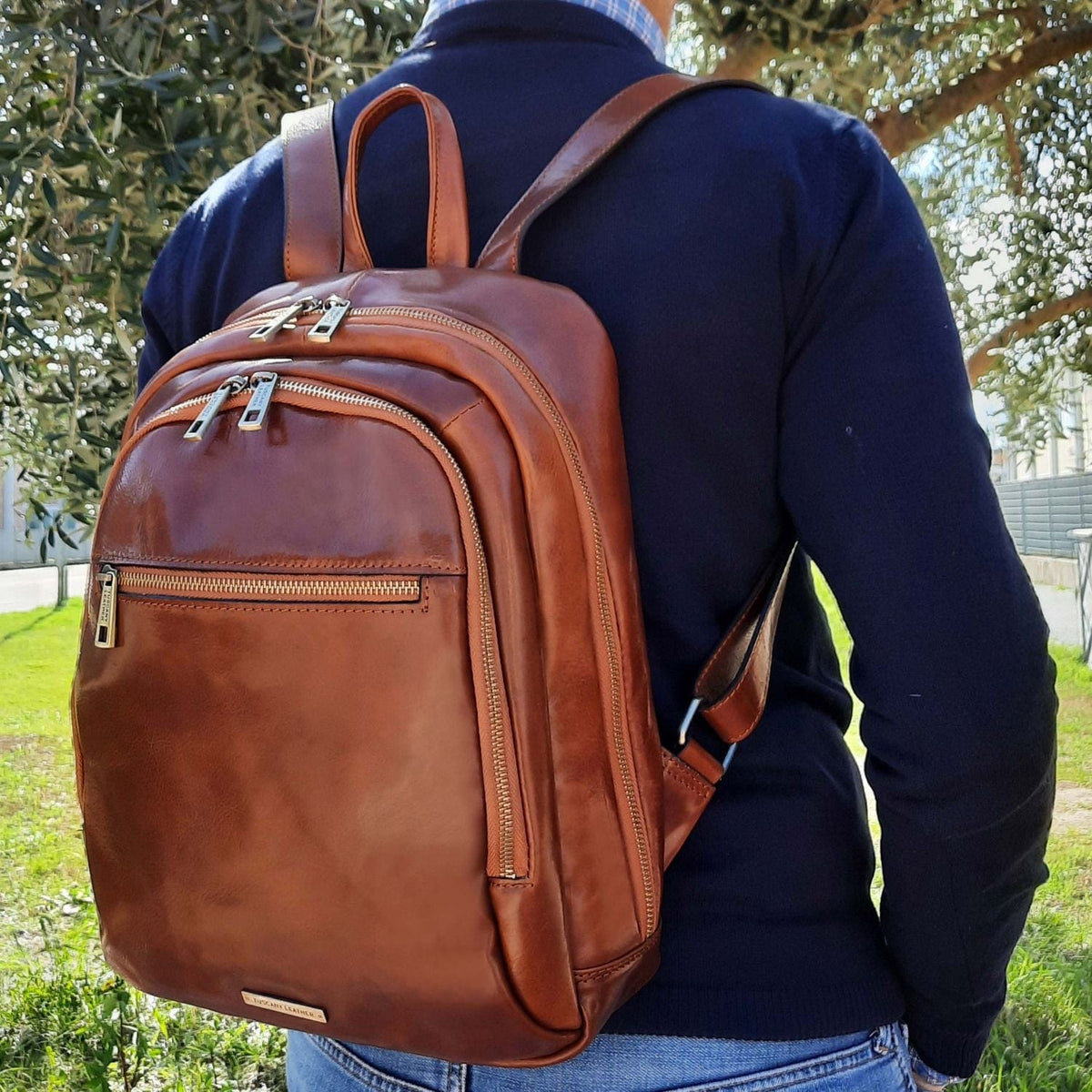 Sacs à dos en cuir Perth - Sac à dos en cuir à 2 compartiments | TL142049 San Rocco Italia