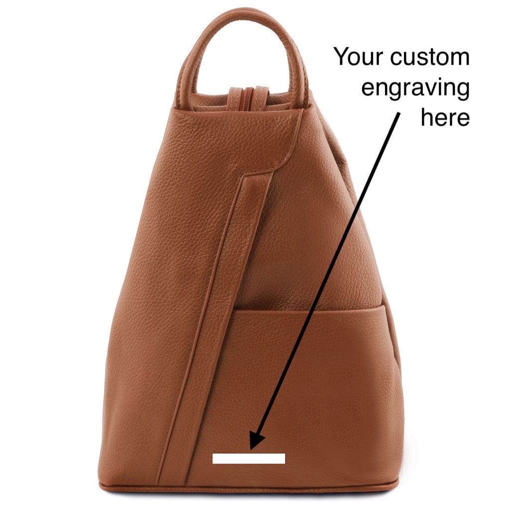 Leather Backpacks Shanghai - Italian leather backpack - pebbled leather | TL141881 San Rocco Italia