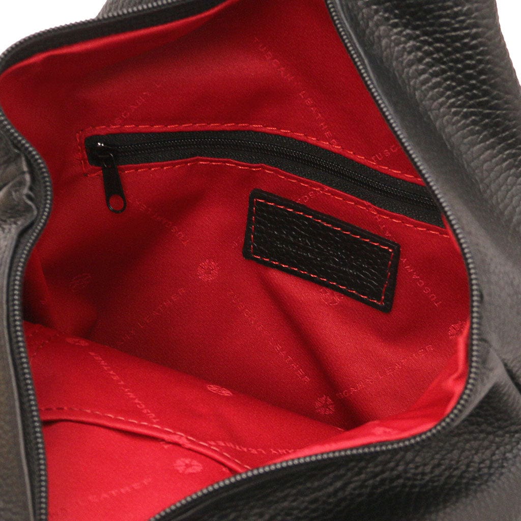 Leather Backpacks Shanghai - Italian leather backpack - pebbled leather | TL141881 San Rocco Italia