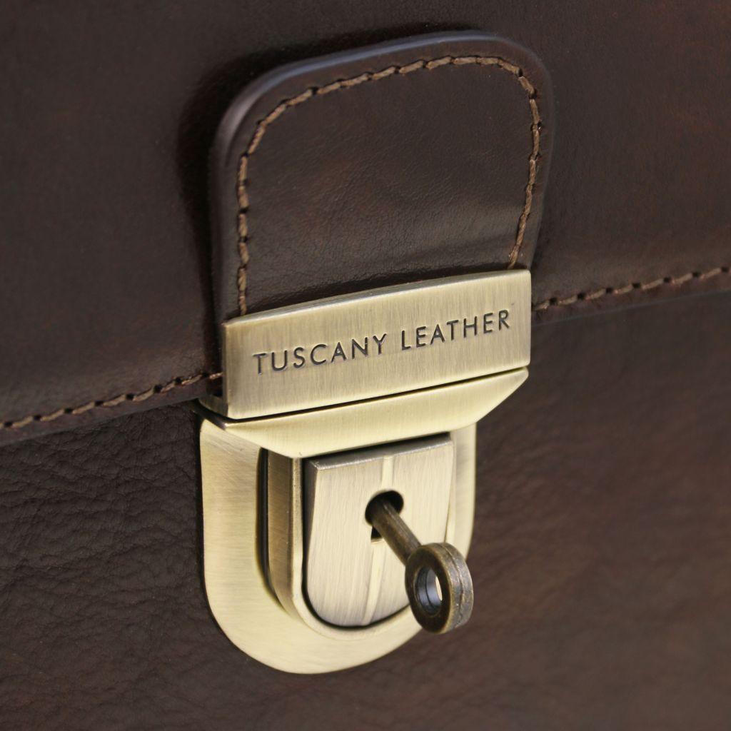 Cremona - Leather briefcase 3 compartments | TL141732 - www.sanroccoitalia.it - Leather briefcases