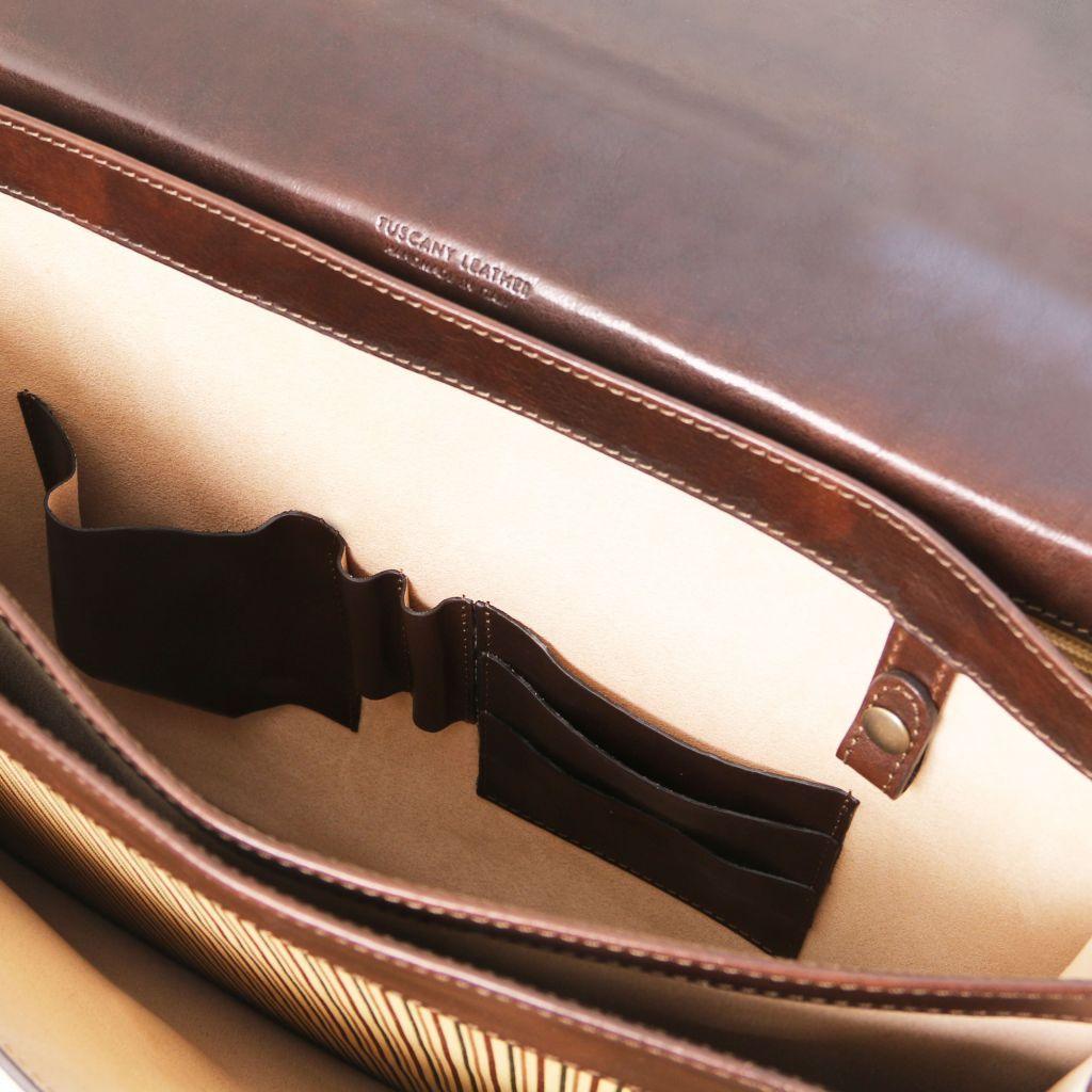 Cremona - Leather briefcase 3 compartments | TL141732 - www.sanroccoitalia.it - Leather briefcases