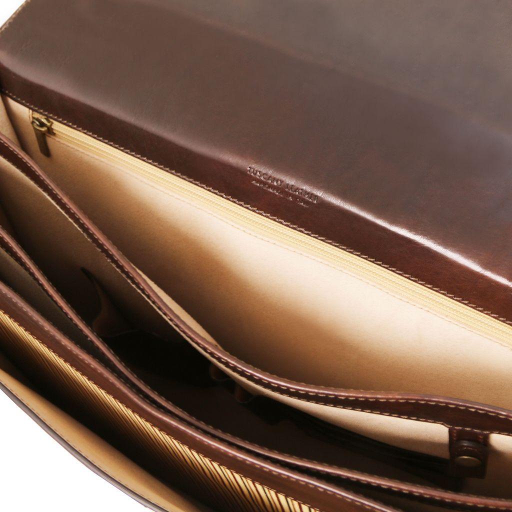 Cremona - Leather briefcase 3 compartments | TL141732 - www.sanroccoitalia.it - Leather briefcases