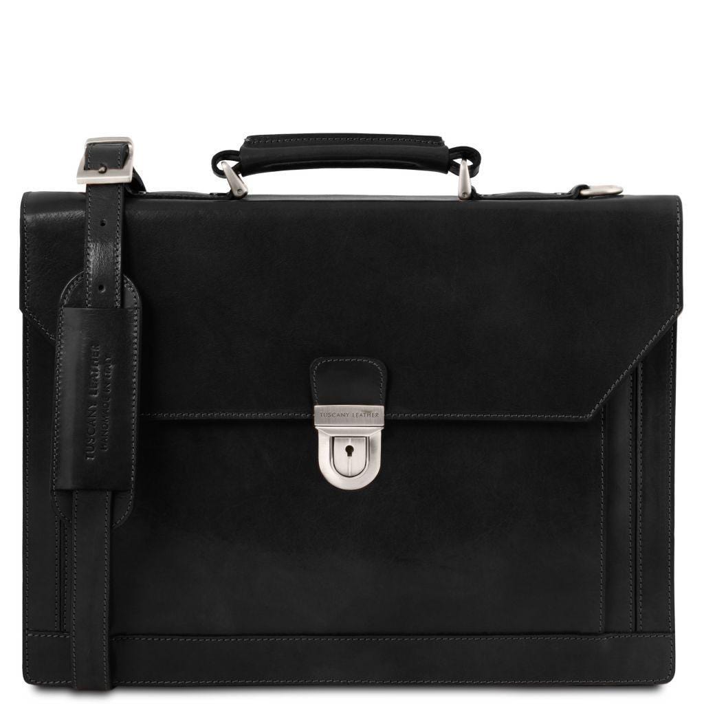 Cremona - Leather briefcase 3 compartments | TL141732 - www.sanroccoitalia.it - Leather briefcases