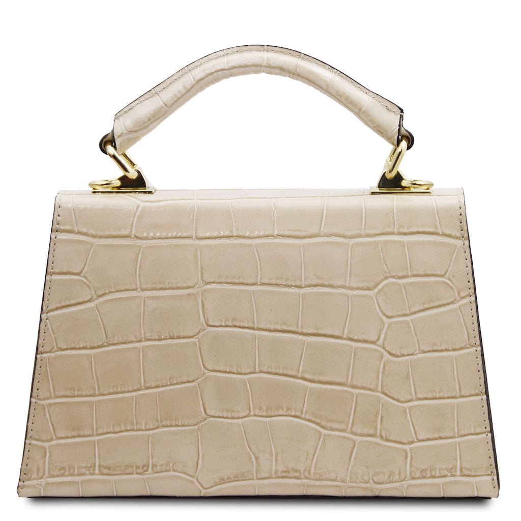 Afrodite - Croc print leather handbag | TL142300 - Premium Leather handbags - Just €126.88! Shop now at San Rocco Italia