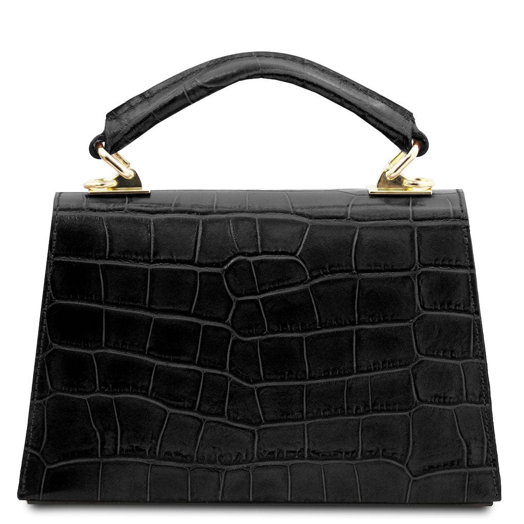Afrodite - Croc print leather handbag | TL142300 - Premium Leather handbags - Just €126.88! Shop now at San Rocco Italia