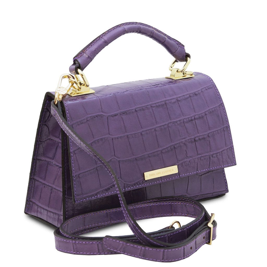 Afrodite - Croc print leather handbag | TL142300 - Premium Leather handbags - Just €126.88! Shop now at San Rocco Italia