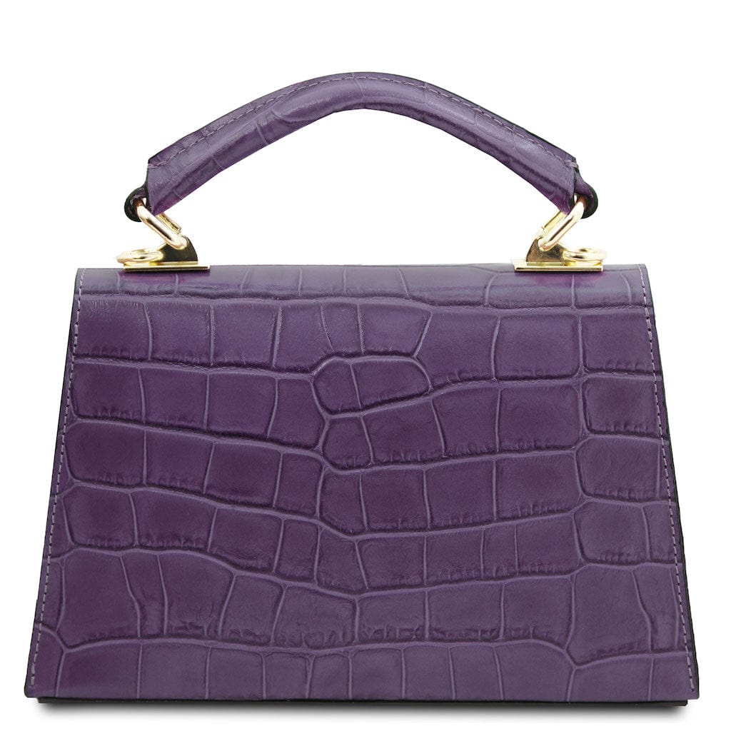 Afrodite - Croc print leather handbag | TL142300 - Premium Leather handbags - Just €126.88! Shop now at San Rocco Italia