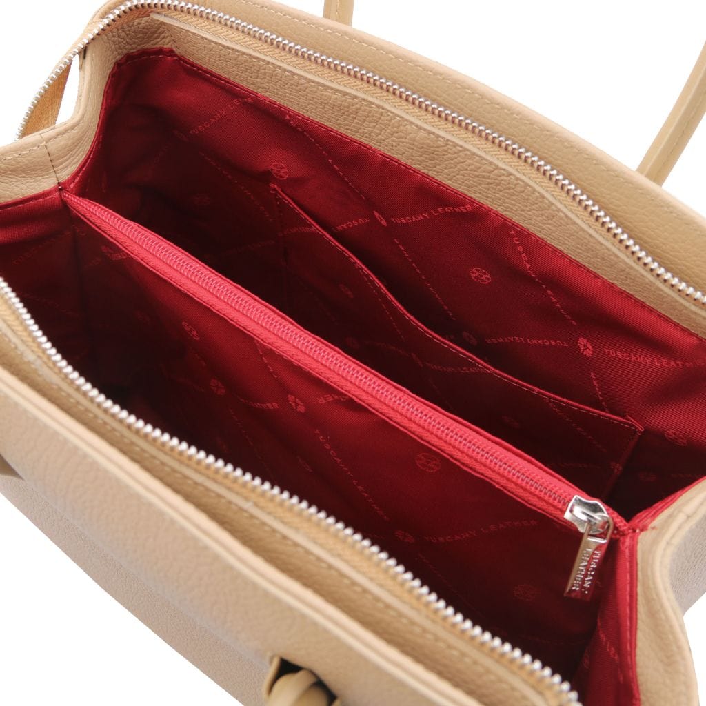 Leather handbags Camelia - Italian leather tote bag | TL141728 San Rocco Italia