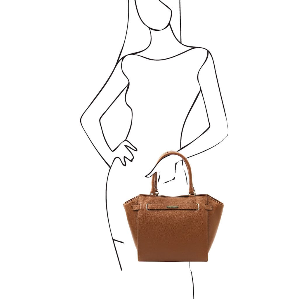 Clara - Leather tote | TL142313 - Premium Leather handbags - Just €146.40! Shop now at San Rocco Italia