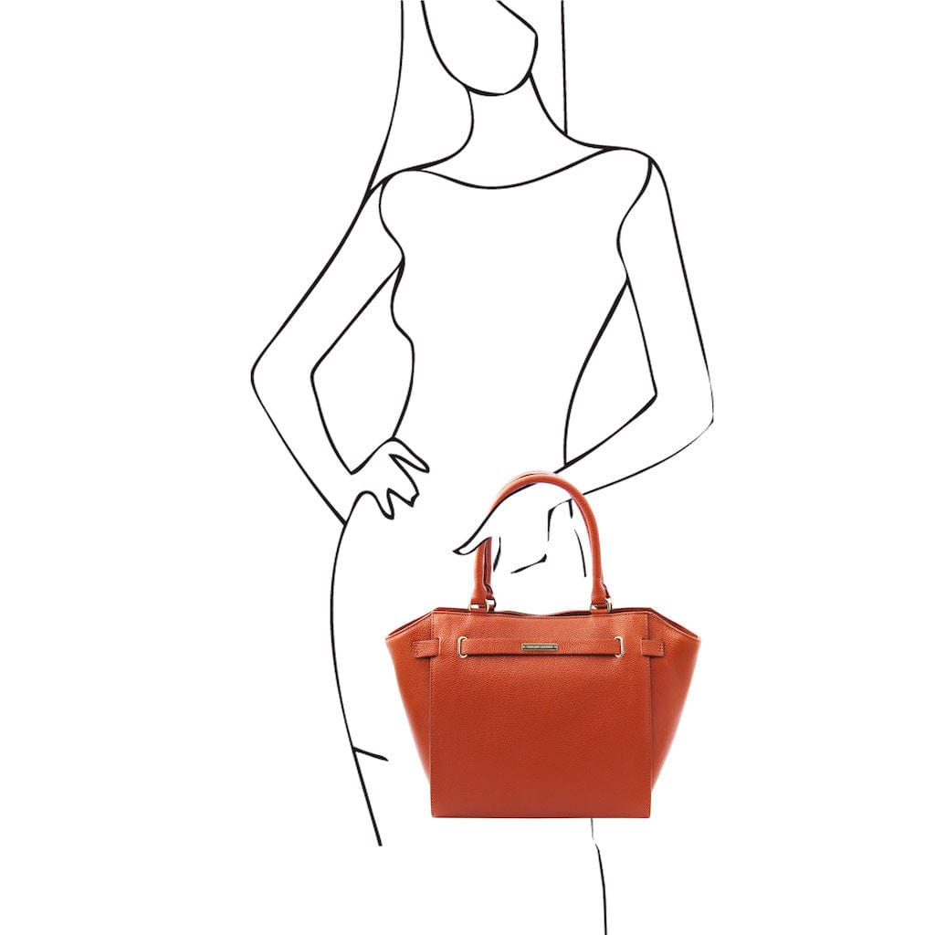 Clara - Leather tote | TL142313 - Premium Leather handbags - Just €146.40! Shop now at San Rocco Italia