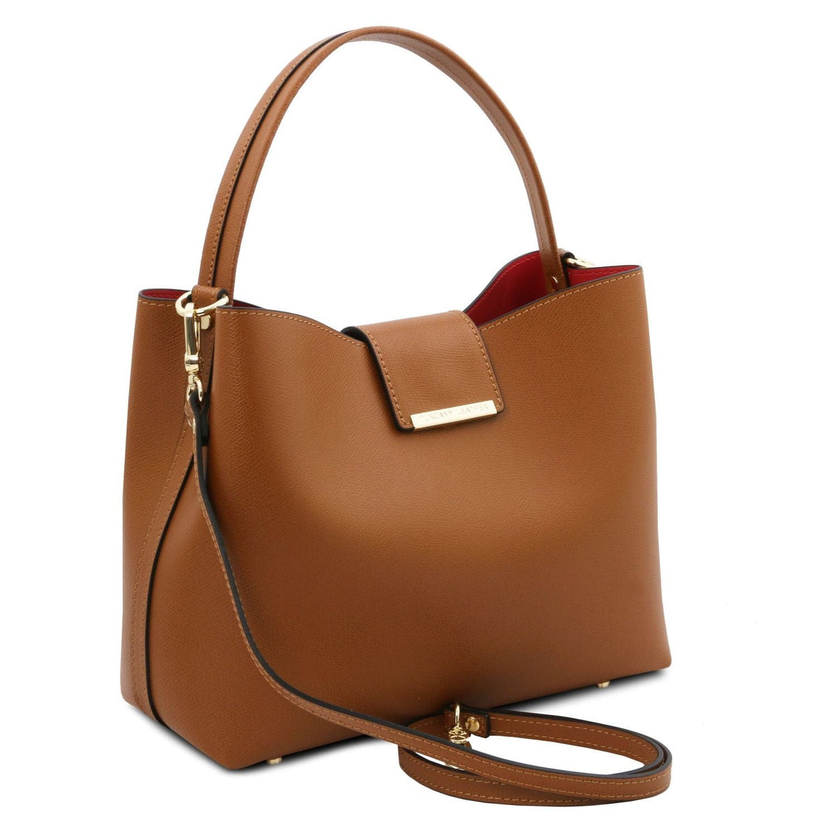Leather handbags Clio - Palmellato leather bucket bag | TL141690 San Rocco Italia