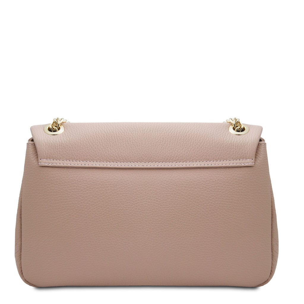 Leather handbags Elettra - Soft leather shoulder bag with chain strap | TL142353 San Rocco Italia