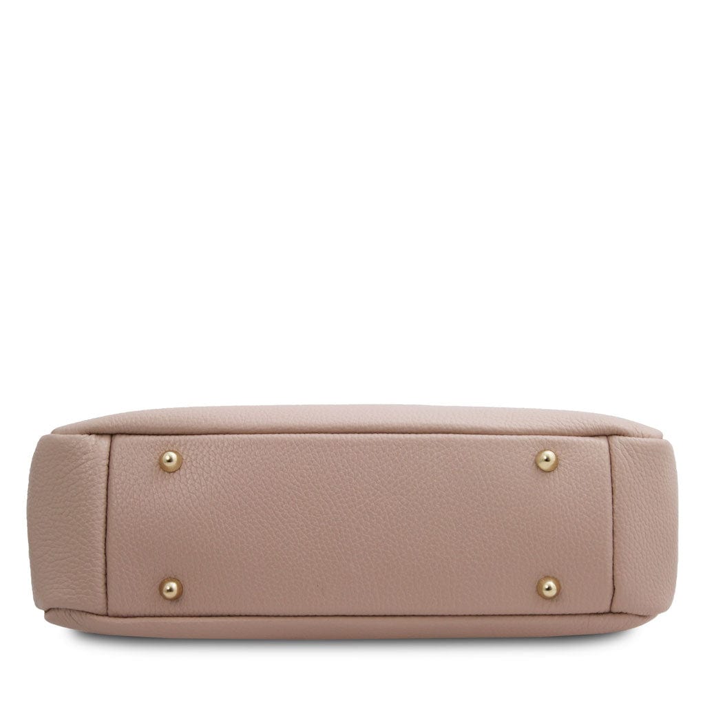 Leather handbags Elettra - Soft leather shoulder bag with chain strap | TL142353 San Rocco Italia
