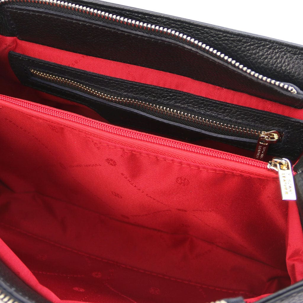 Leather handbags Elettra - Soft leather shoulder bag with chain strap | TL142353 San Rocco Italia