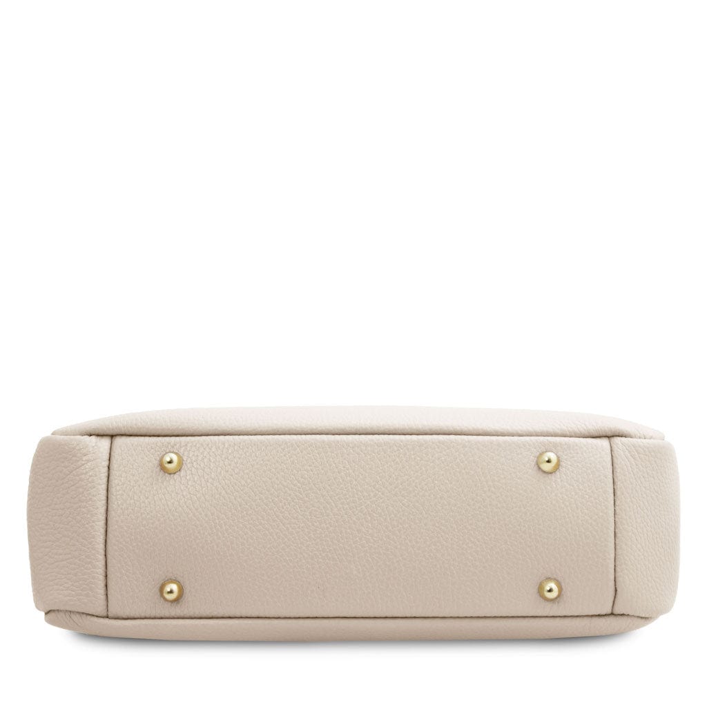 Leather handbags Elettra - Soft leather shoulder bag with chain strap | TL142353 San Rocco Italia