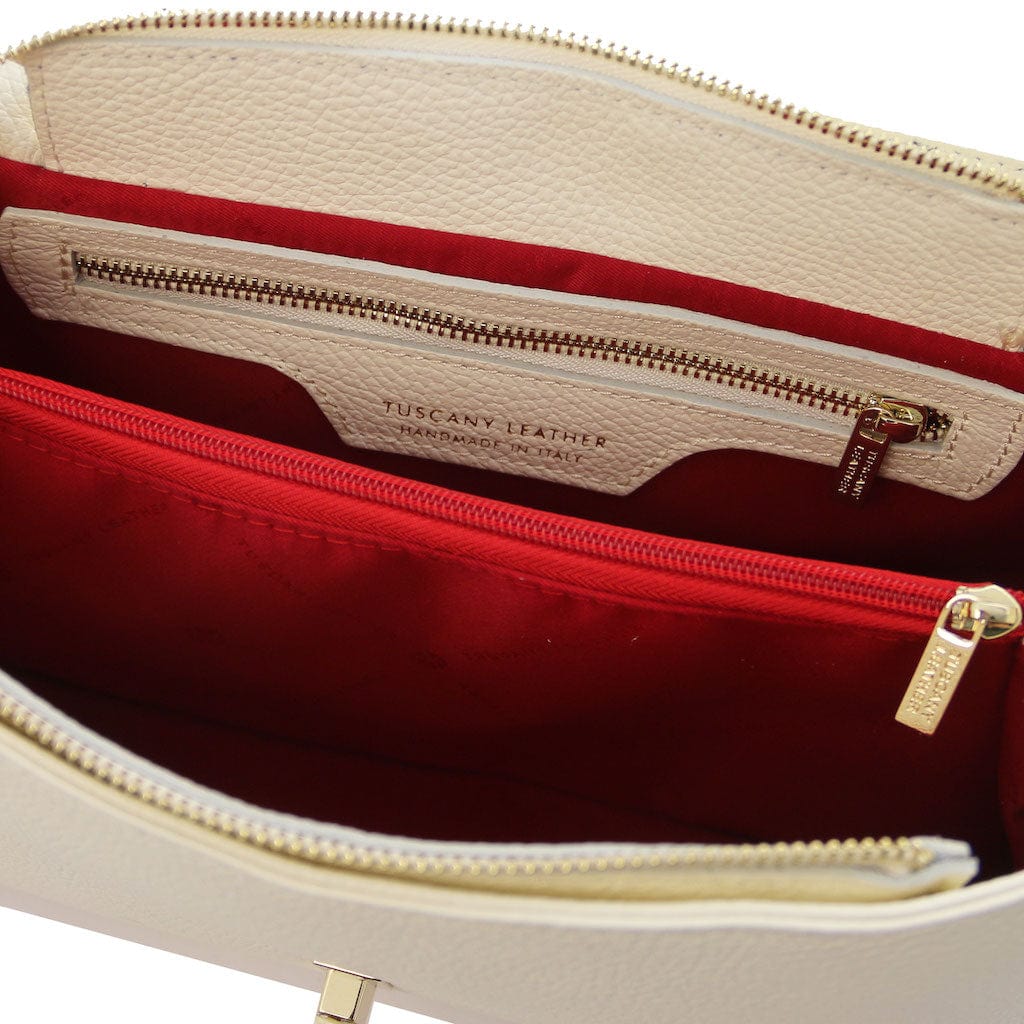 Leather handbags Elettra - Soft leather shoulder bag with chain strap | TL142353 San Rocco Italia