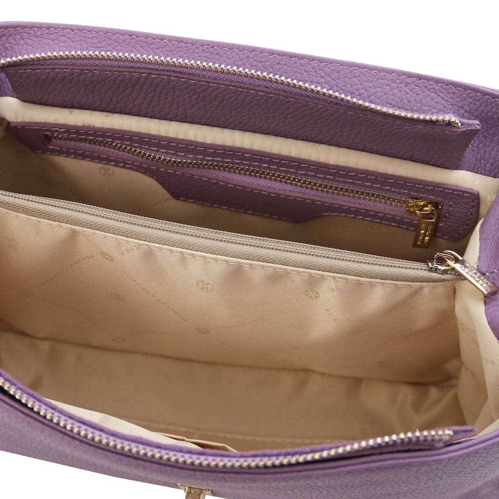 Leather handbags Elettra - Soft leather shoulder bag with chain strap | TL142353 San Rocco Italia