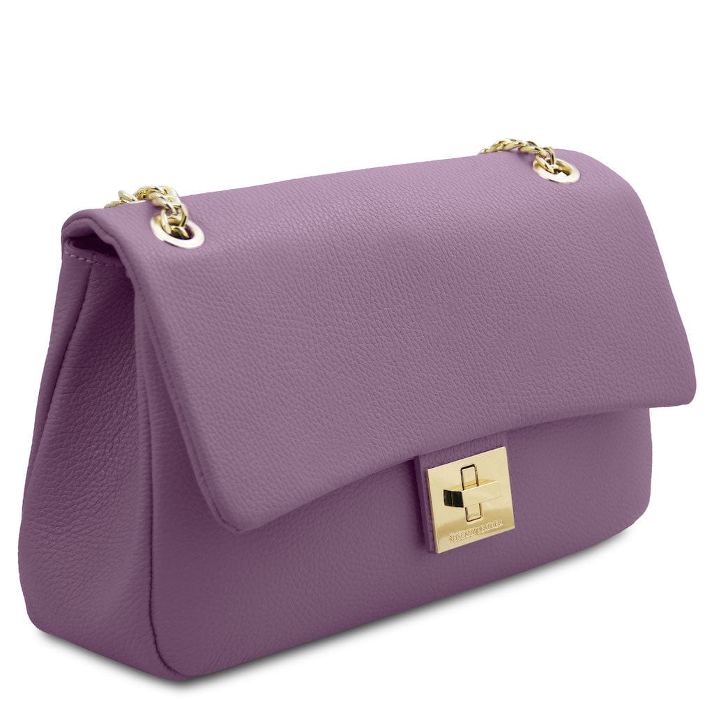 Leather handbags Elettra - Soft leather shoulder bag with chain strap | TL142353 San Rocco Italia