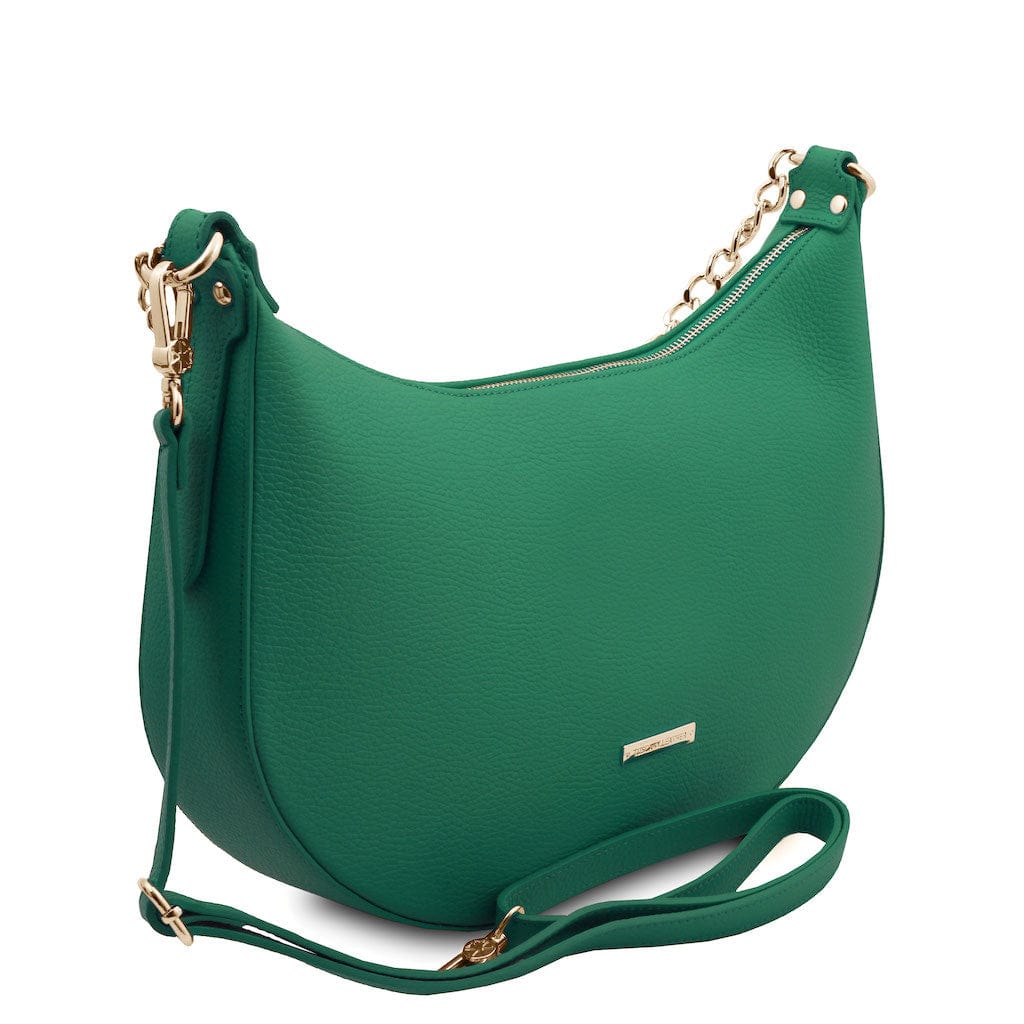 Laura - Leather shoulder bag with chain strap | TL142227 - Premium Leather handbags - Just €148.84! Shop now at San Rocco Italia