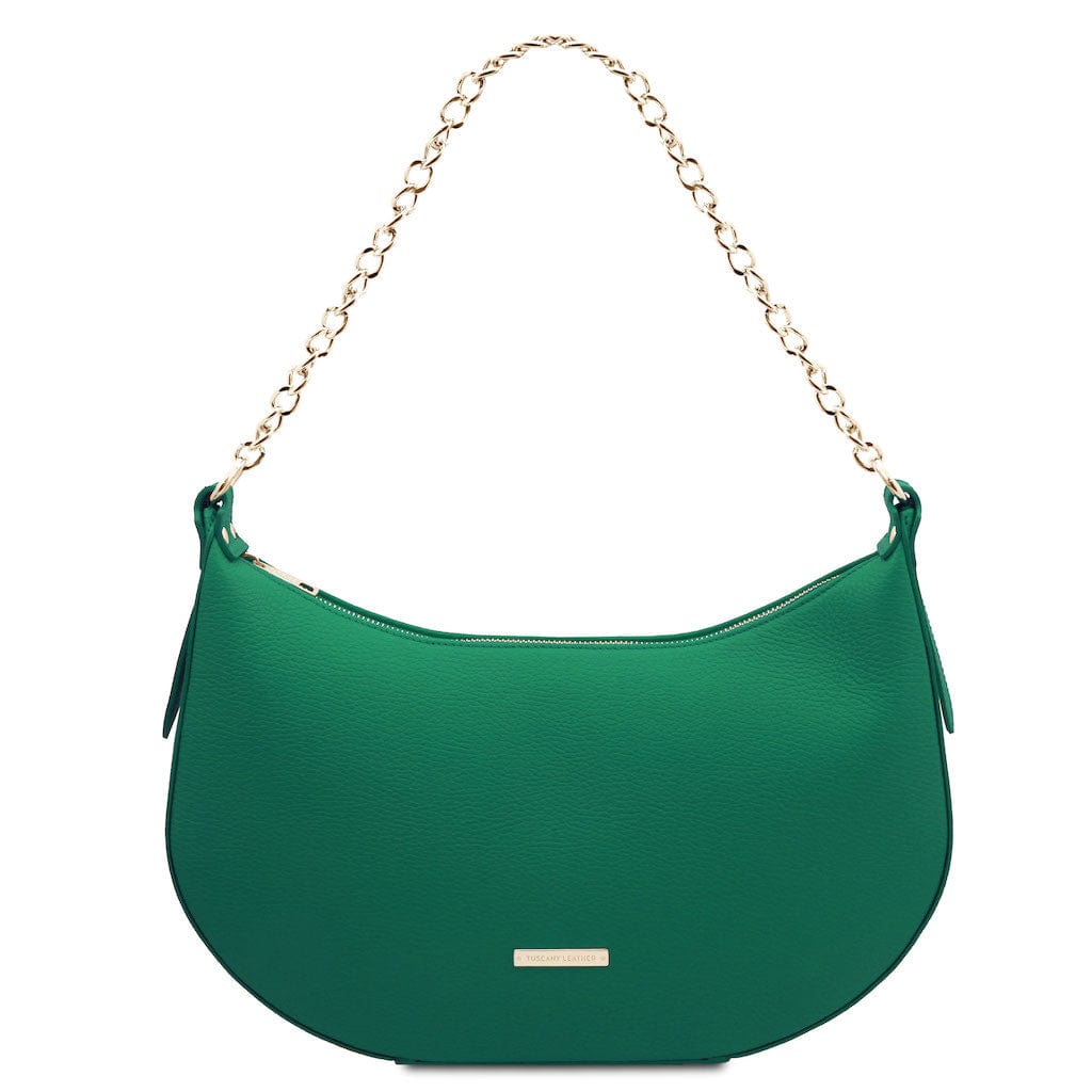 Laura - Leather shoulder bag with chain strap | TL142227 - Premium Leather handbags - Just €148.84! Shop now at San Rocco Italia