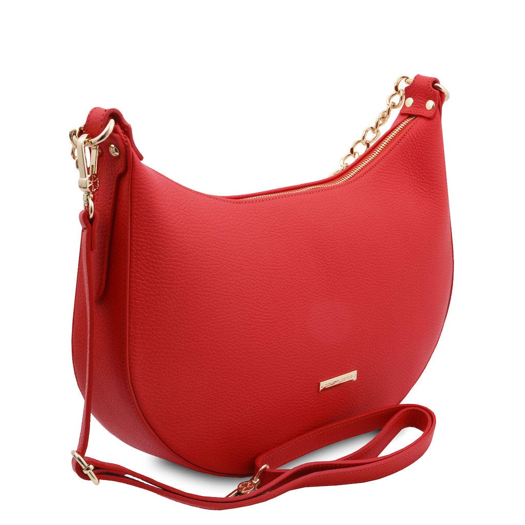 Laura - Leather shoulder bag with chain strap | TL142227 - Premium Leather handbags - Just €148.84! Shop now at San Rocco Italia