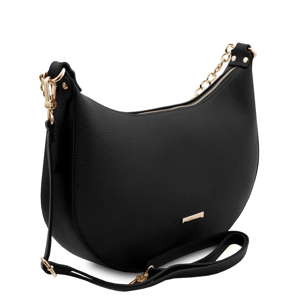 Laura - Leather shoulder bag with chain strap | TL142227 - Premium Leather handbags - Just €148.84! Shop now at San Rocco Italia