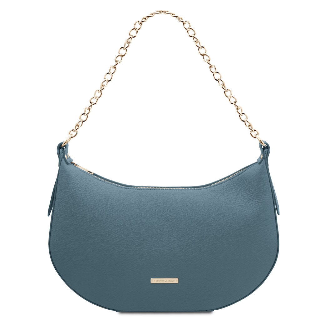 Laura - Leather shoulder bag with chain strap | TL142227 - Premium Leather handbags - Just €148.84! Shop now at San Rocco Italia