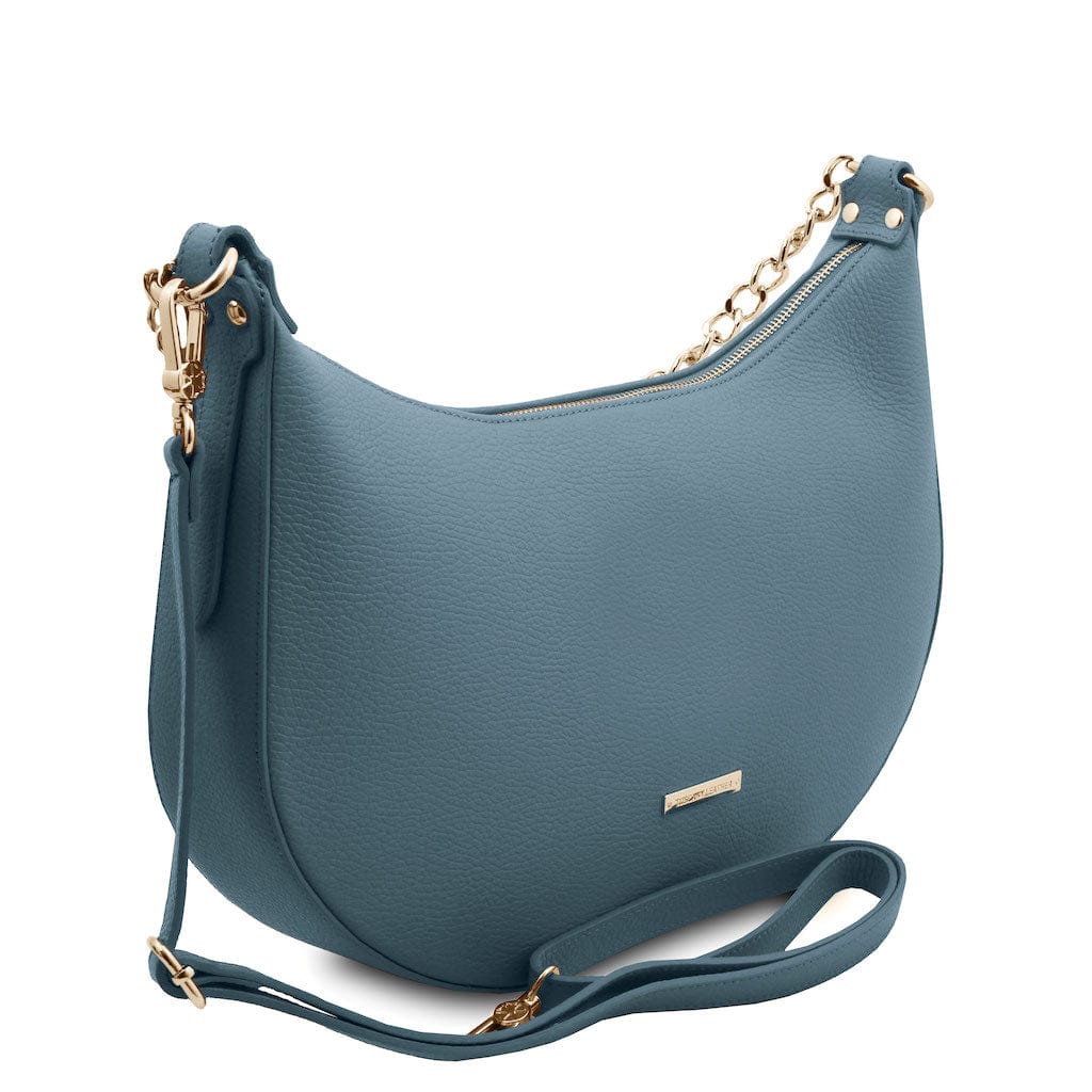 Laura - Leather shoulder bag with chain strap | TL142227 - Premium Leather handbags - Just €148.84! Shop now at San Rocco Italia