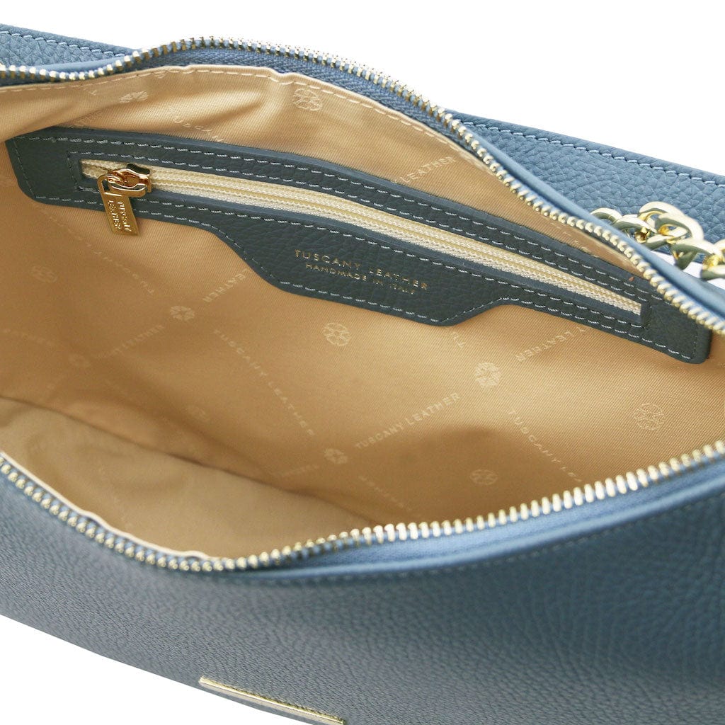 Laura - Leather shoulder bag with chain strap | TL142227 - Premium Leather handbags - Just €148.84! Shop now at San Rocco Italia