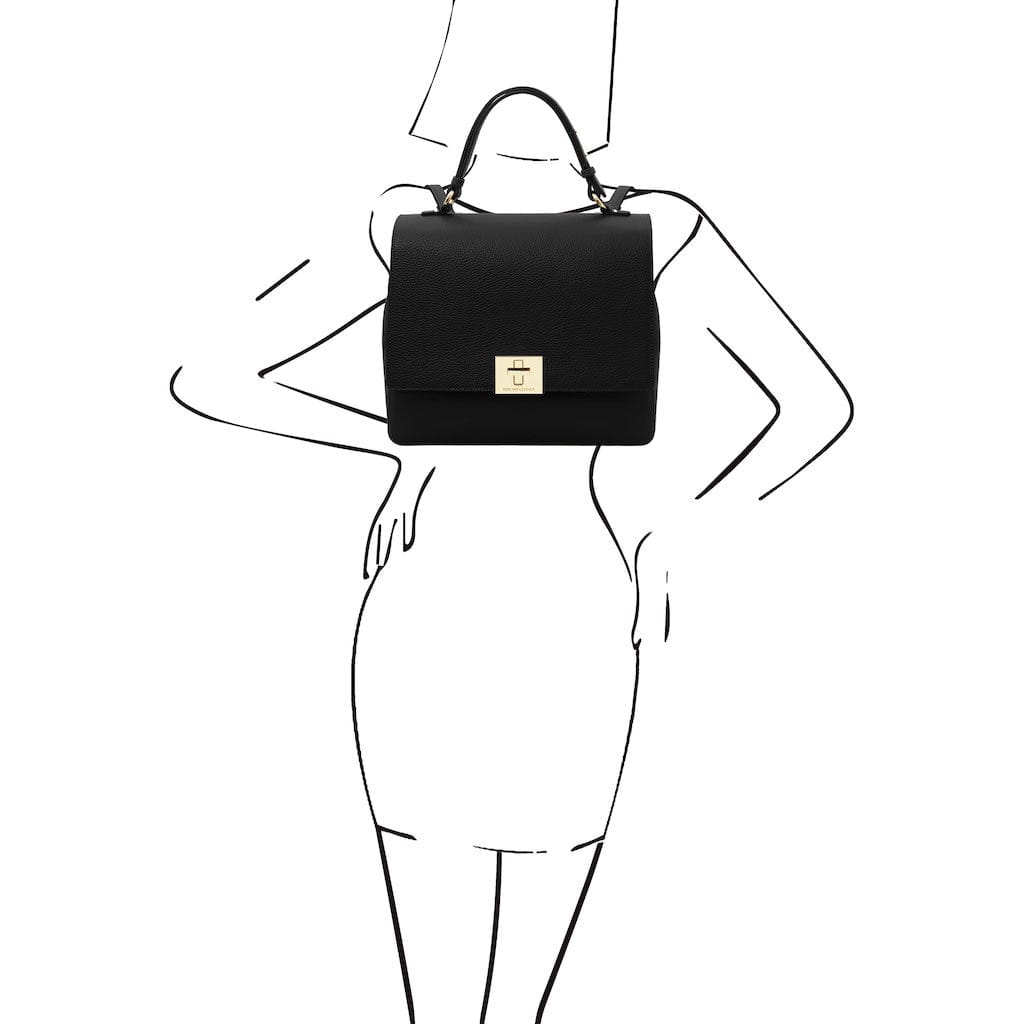 Silene - Leather 3-in-1 convertible backpack / shoulder bag / handbag | TL142152 - Premium Leather handbags - Shop now at San Rocco Italia