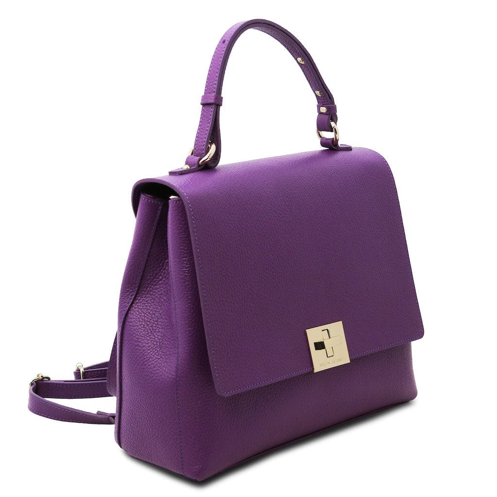 Silene - Leather 3-in-1 convertible backpack / shoulder bag / handbag | TL142152 - Premium Leather handbags - Shop now at San Rocco Italia