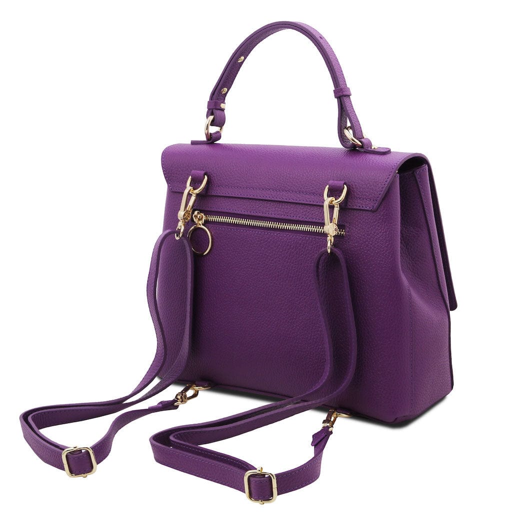 Silene - Leather 3-in-1 convertible backpack / shoulder bag / handbag | TL142152 - Premium Leather handbags - Shop now at San Rocco Italia