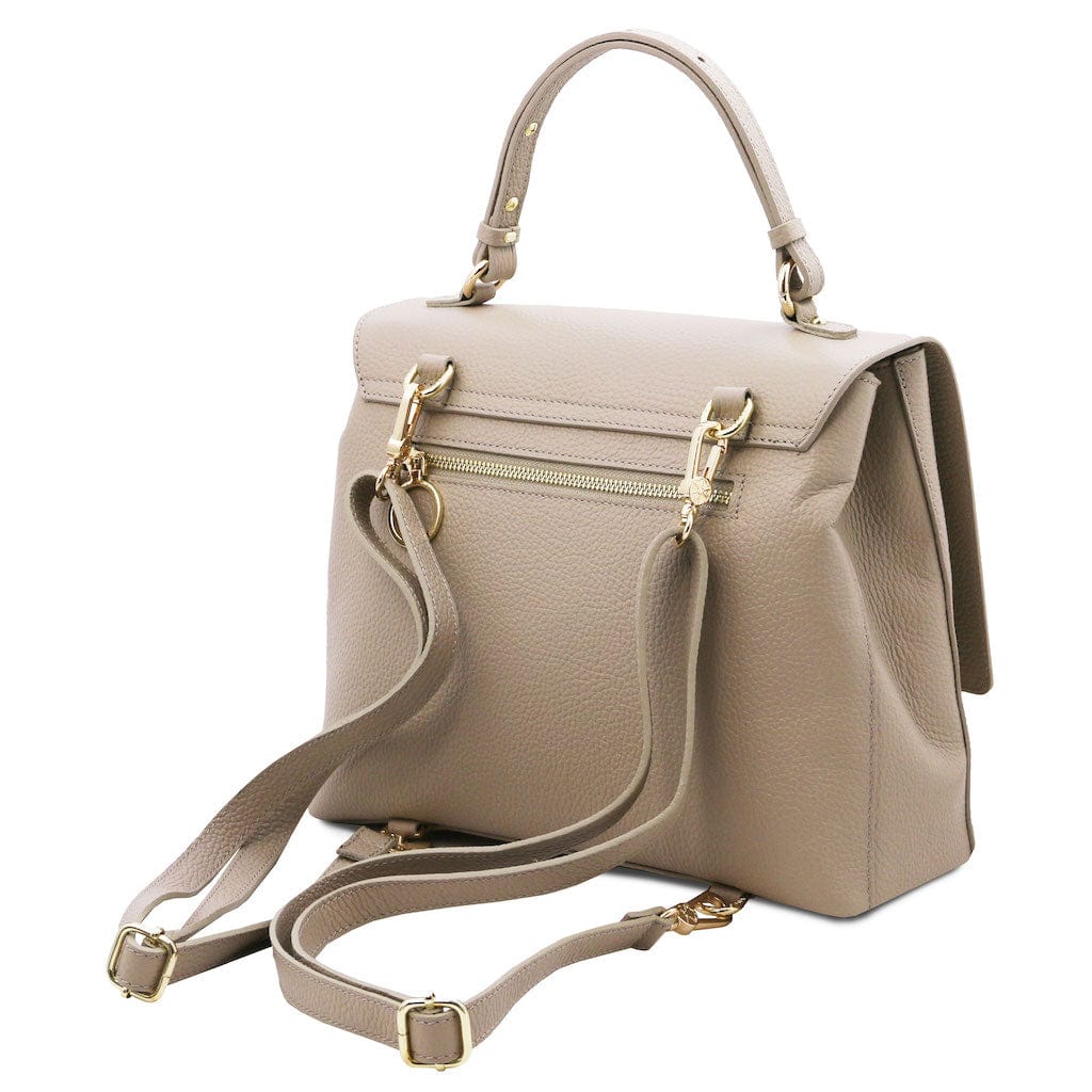 Silene - Leather 3-in-1 convertible backpack / shoulder bag / handbag | TL142152 - Premium Leather handbags - Shop now at San Rocco Italia