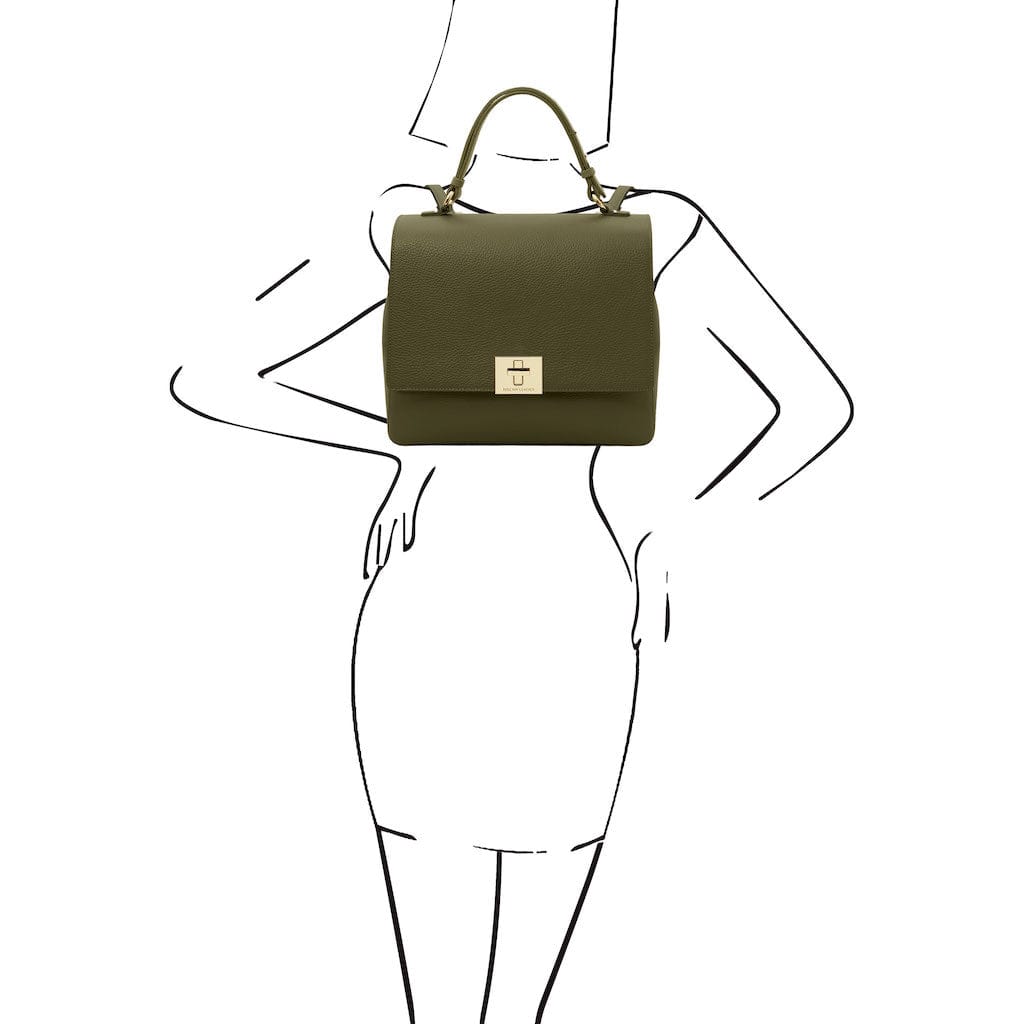 Silene - Leather 3-in-1 convertible backpack / shoulder bag / handbag | TL142152 - Premium Leather handbags - Shop now at San Rocco Italia