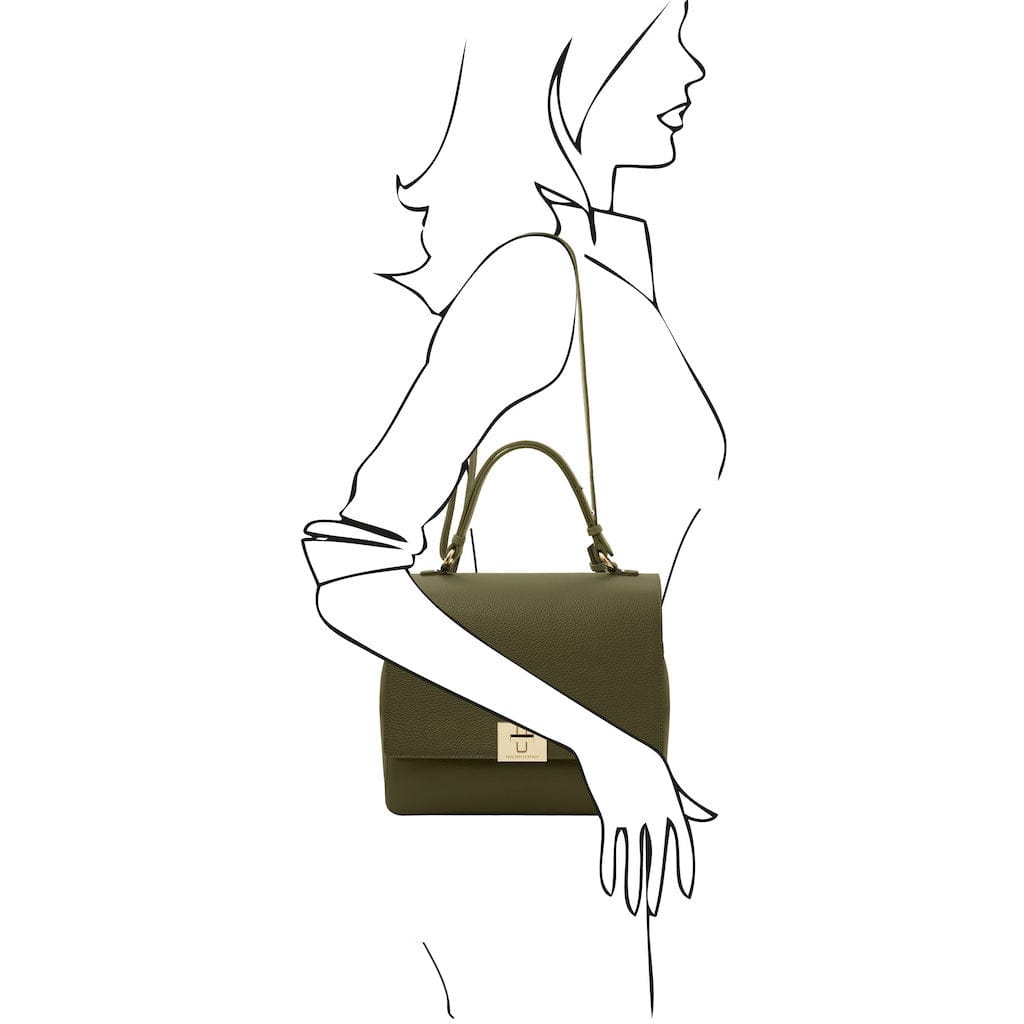Silene - Leather 3-in-1 convertible backpack / shoulder bag / handbag | TL142152 - Premium Leather handbags - Shop now at San Rocco Italia