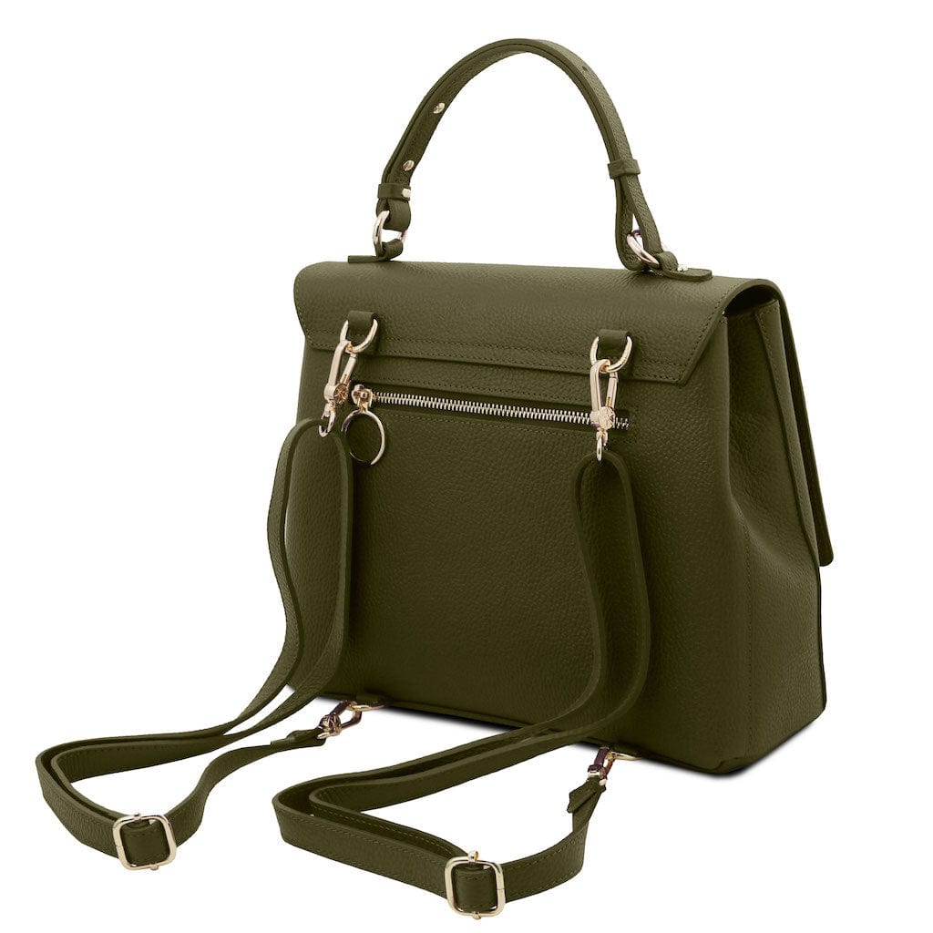 Silene - Leather 3-in-1 convertible backpack / shoulder bag / handbag | TL142152 - Premium Leather handbags - Shop now at San Rocco Italia