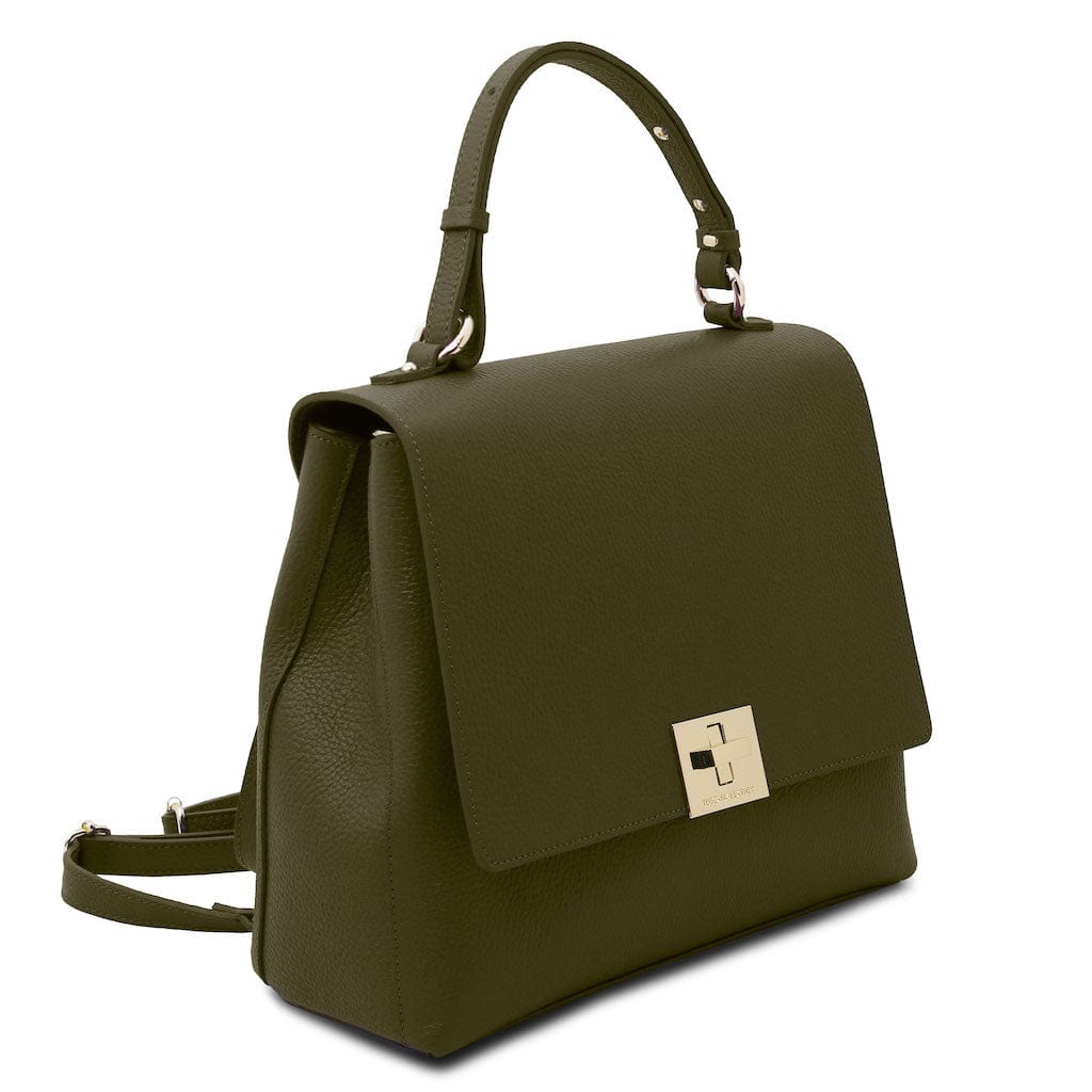 Silene - Leather 3-in-1 convertible backpack / shoulder bag / handbag | TL142152 - Premium Leather handbags - Shop now at San Rocco Italia
