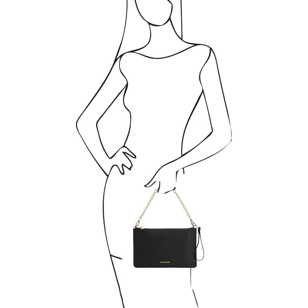 TL Bag - Leather clutch with chain strap | TL142099 - Premium Leather handbags - Just €61! Shop now at San Rocco Italia