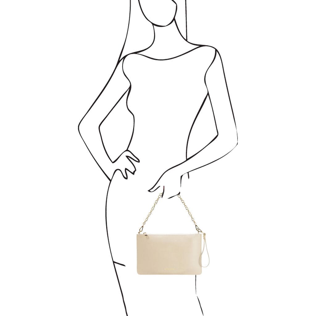 TL Bag - Leather clutch with chain strap | TL142099 - Premium Leather handbags - Just €61! Shop now at San Rocco Italia