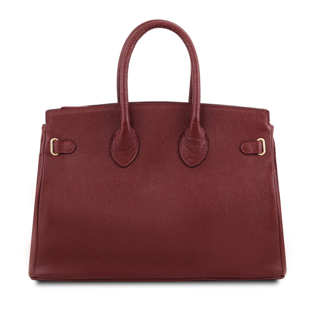 Leather handbags TL Bag - Leather handbag with golden hardware | TL141529 San Rocco Italia