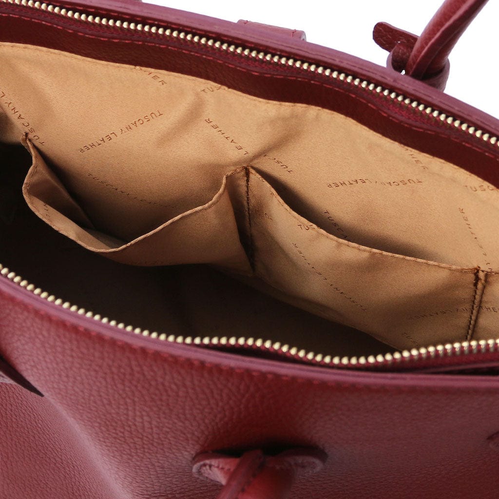 Leather handbags TL Bag - Leather handbag with golden hardware | TL141529 San Rocco Italia